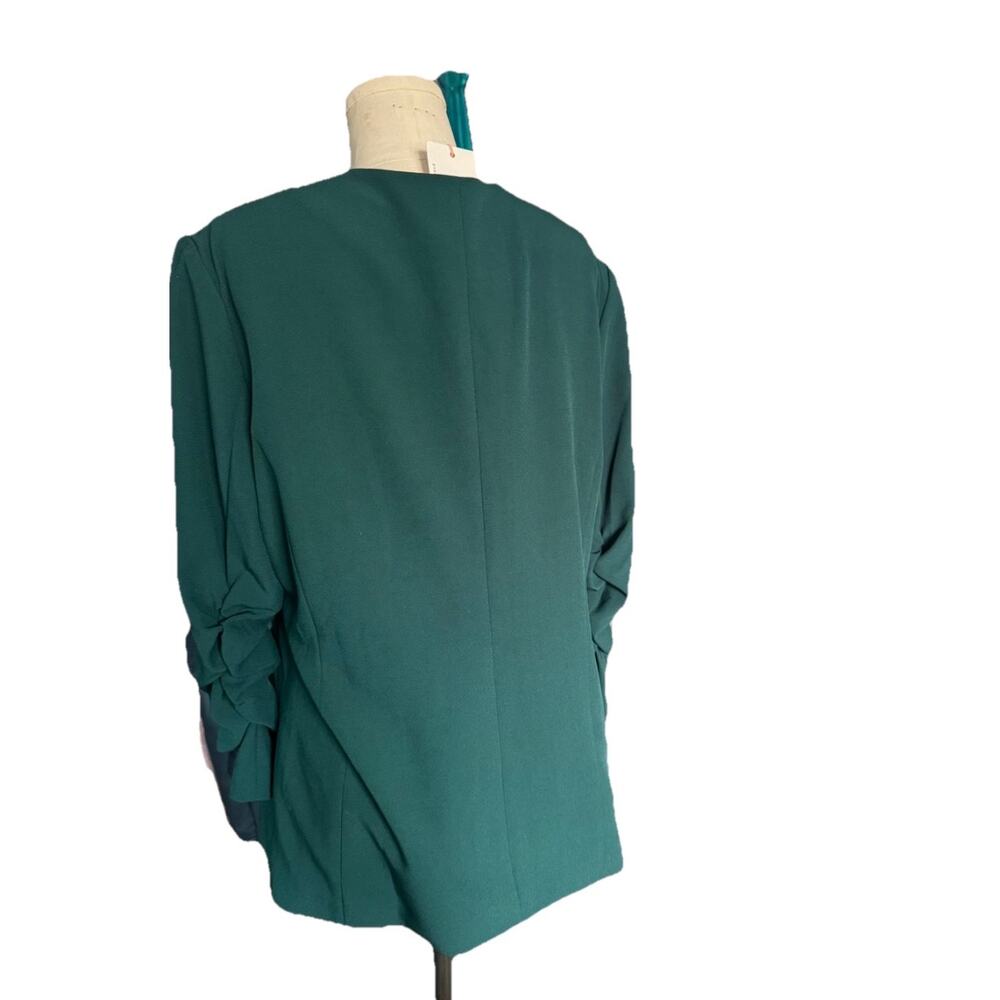 Skies Are Blue Blazer with Relaxed Fit and Forest green Animal Print Lining xl - Picture 3 of 5